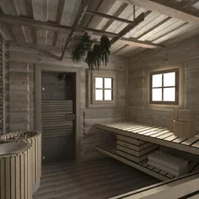 suchá sauna, projektová vizualizácia suchá sauna, projektová vizualizácia