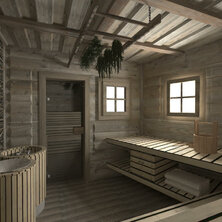 suchá sauna, projektová vizualizácia
